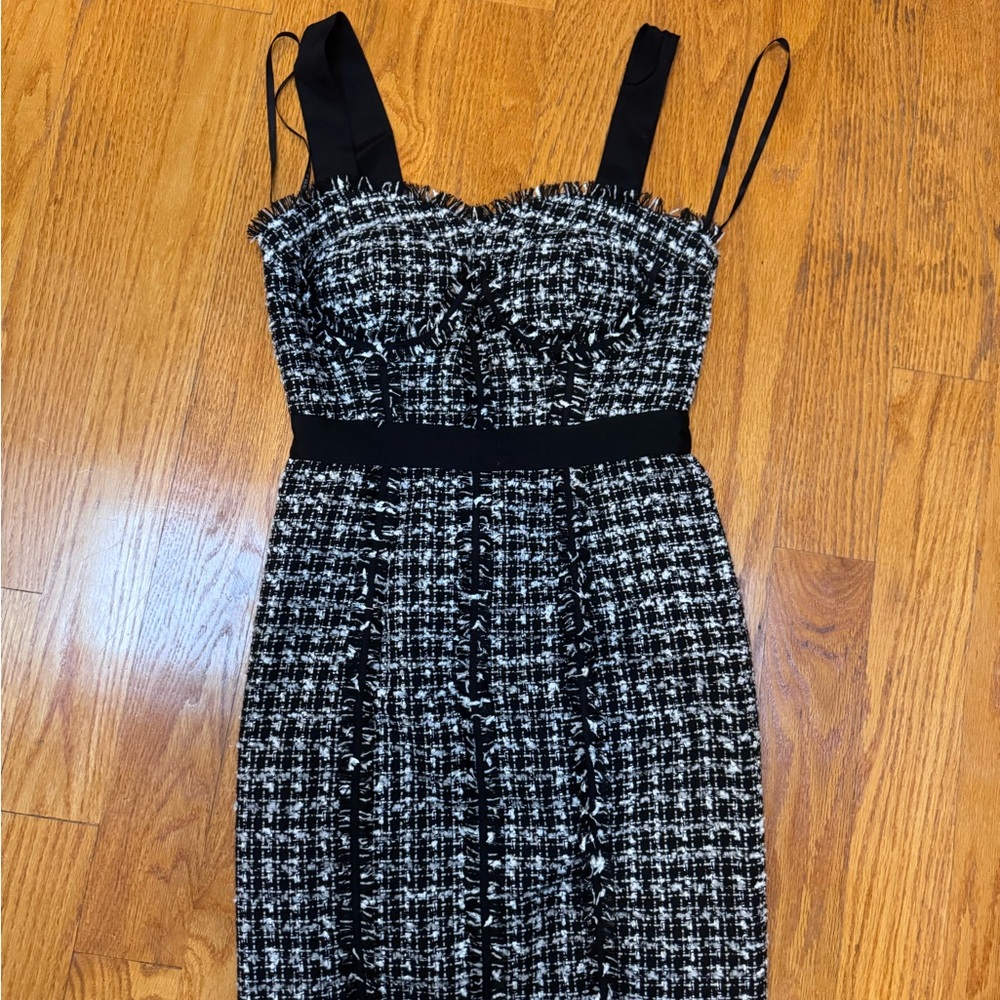 ⭐️Women's GUESS JEANS Black Nylon Strap Above Knee, Mini 1 Piece Dress - Picture 3 of 6